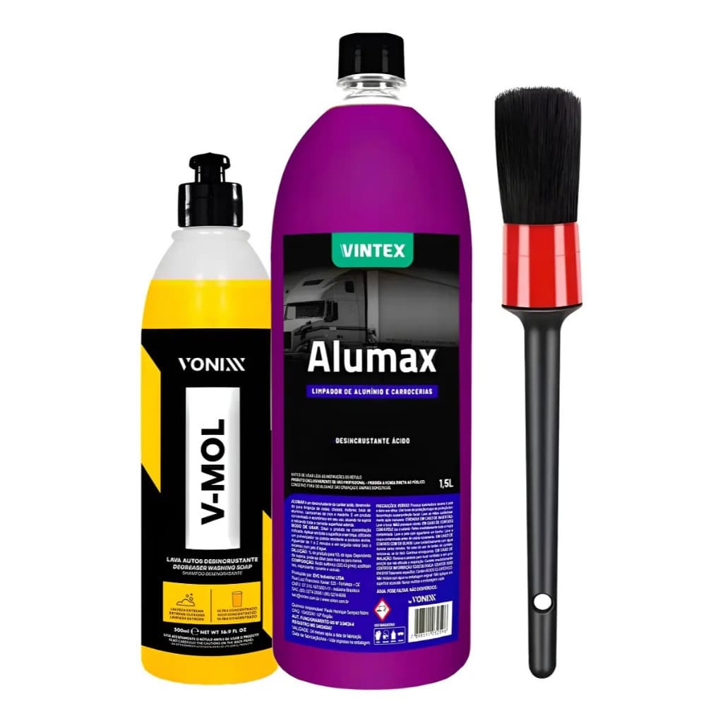 Kit  V-mol E Alumax Pincel Para Detalhamento  Vonixx Vintex