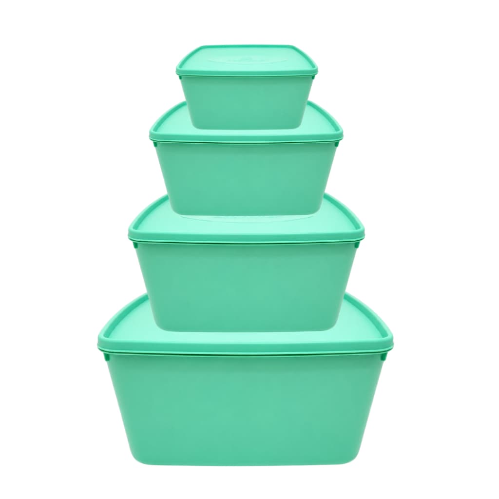 Conjunto 4 Potes Multiuso Cozinha Para Alimentos Livre Bpa Ótima Opção Para Presente