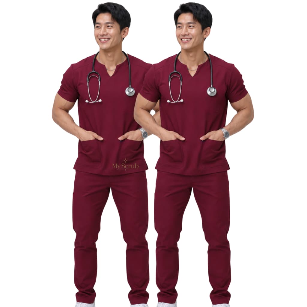 KIT 2 Conjunto Scrub pijama cirúrgico hospitalar masculino unissex veterinário enfermagem oxford -ISRAEL