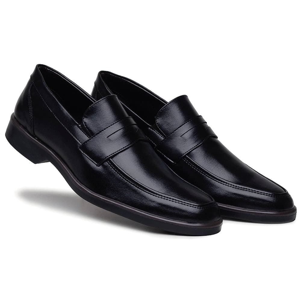 Sapato Social Masculino Oxford Preto Bertelli Conforto e Durabilidade em Couro Vegano - Linha Premium Envio Rapido