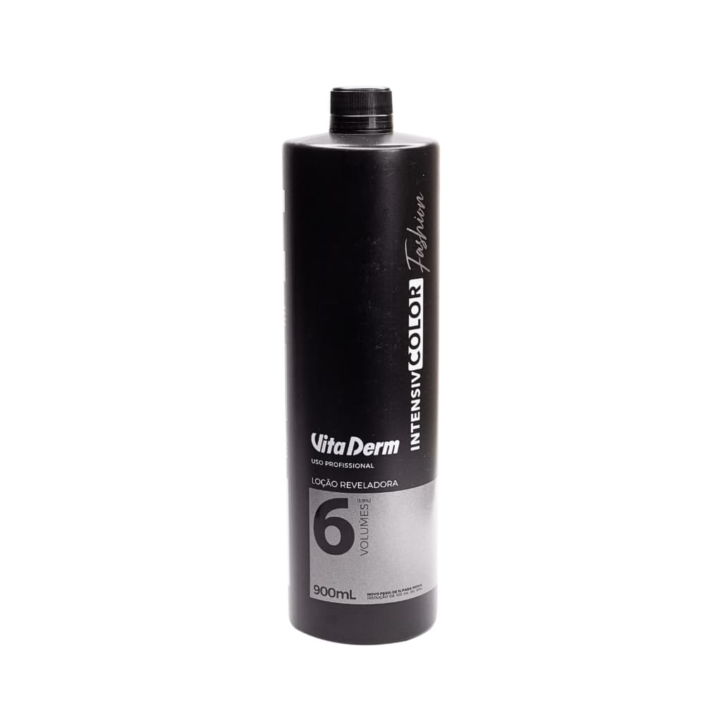 Loção Reveladora 6 Volumes OX 900 ml Vita Derm Capilar Profissional Coloração Intensa Cabelos Hidratação Agua Oxigenada