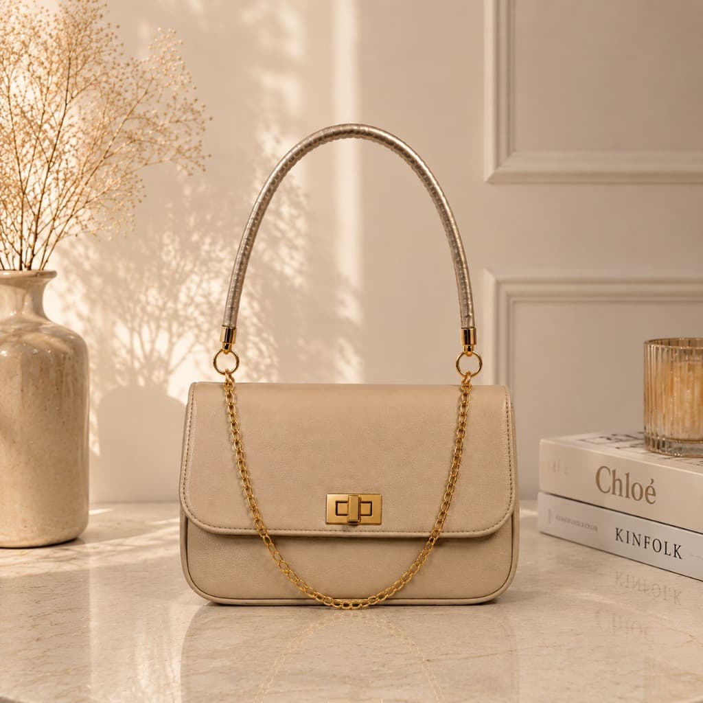 Alça de Bolsa 50cm Corrente Metálica com Mosquetão de Argola Luxo Reposição Feminina Premium