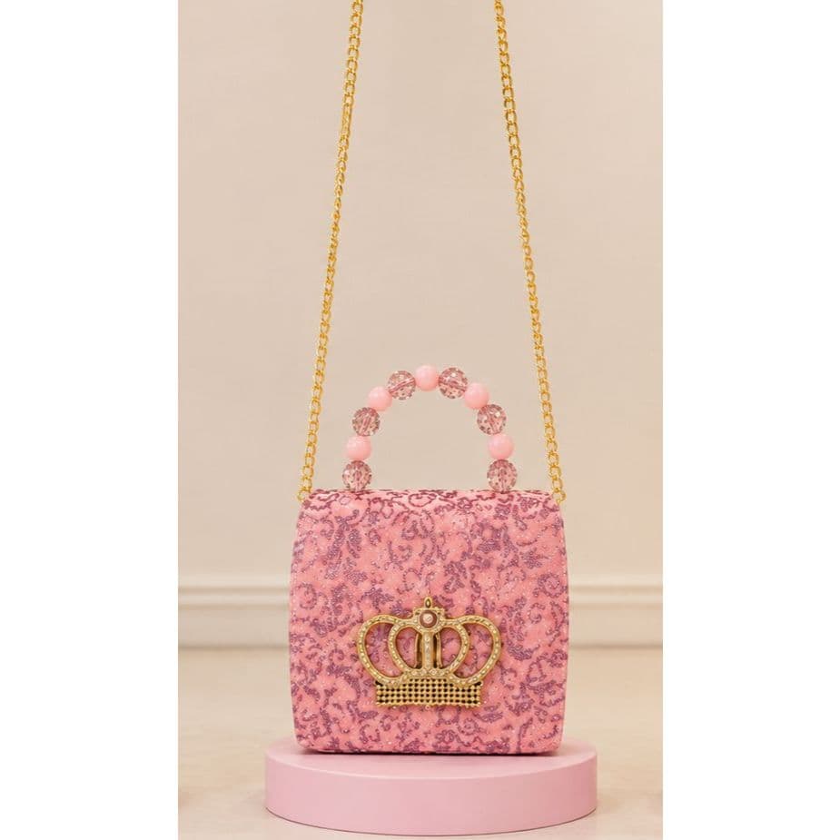 bolsa infantil para meninas patricinha e blogueiras estilosa com alça de perola e transversal lindas