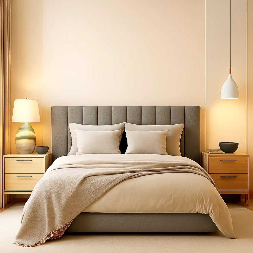 CABECEIRA MODULAR ADESIVA ESTOFADA 45X20 EM TECIDO SUEDE PREMIUM