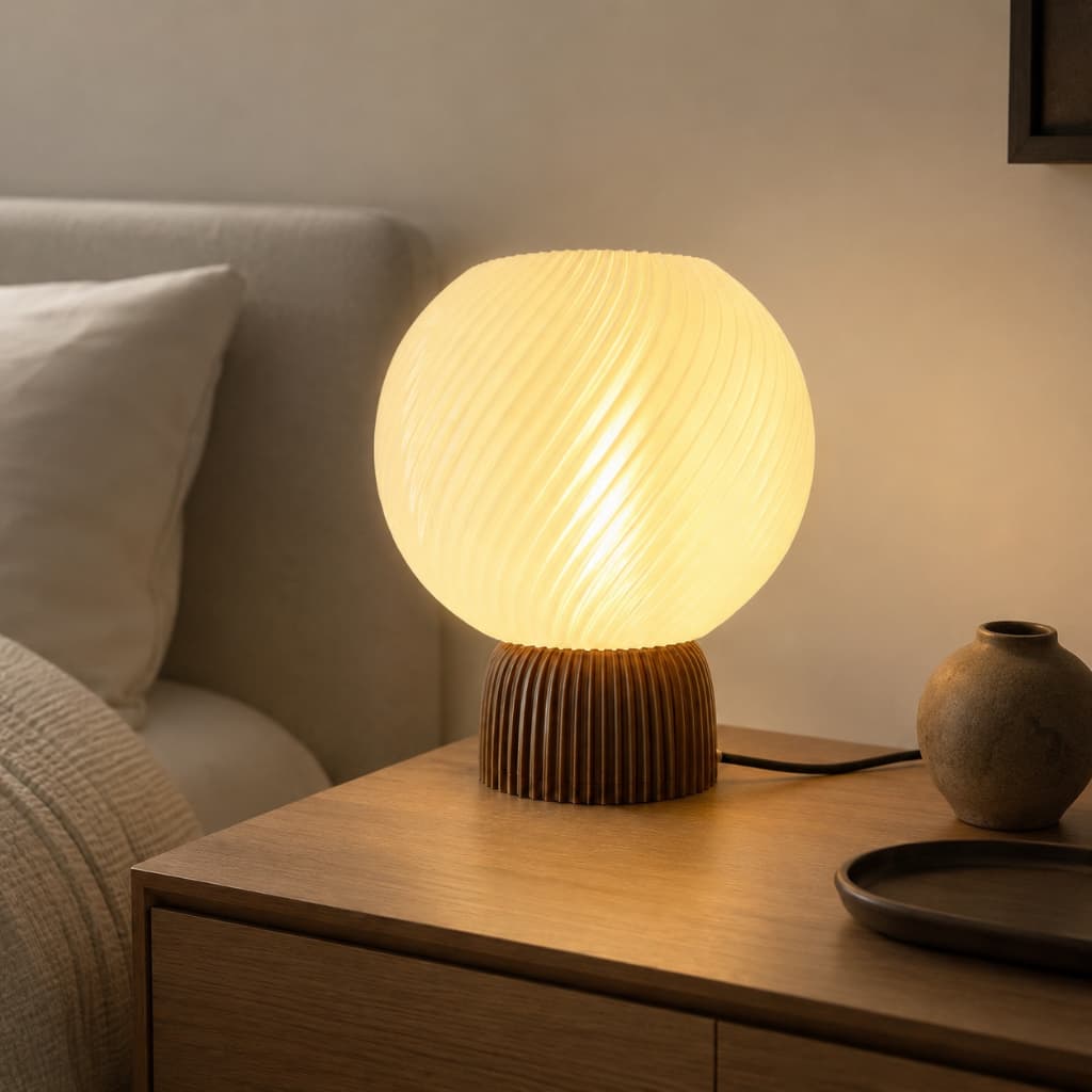 Luminária Moderna Orbital LED | Luz Aconchegante para Quarto/Sala/Escritório