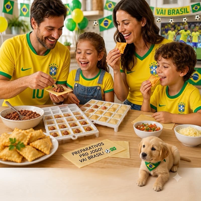 Kit 5 Forma Ravioli E Mini Pastel Faz 24 Por Vez