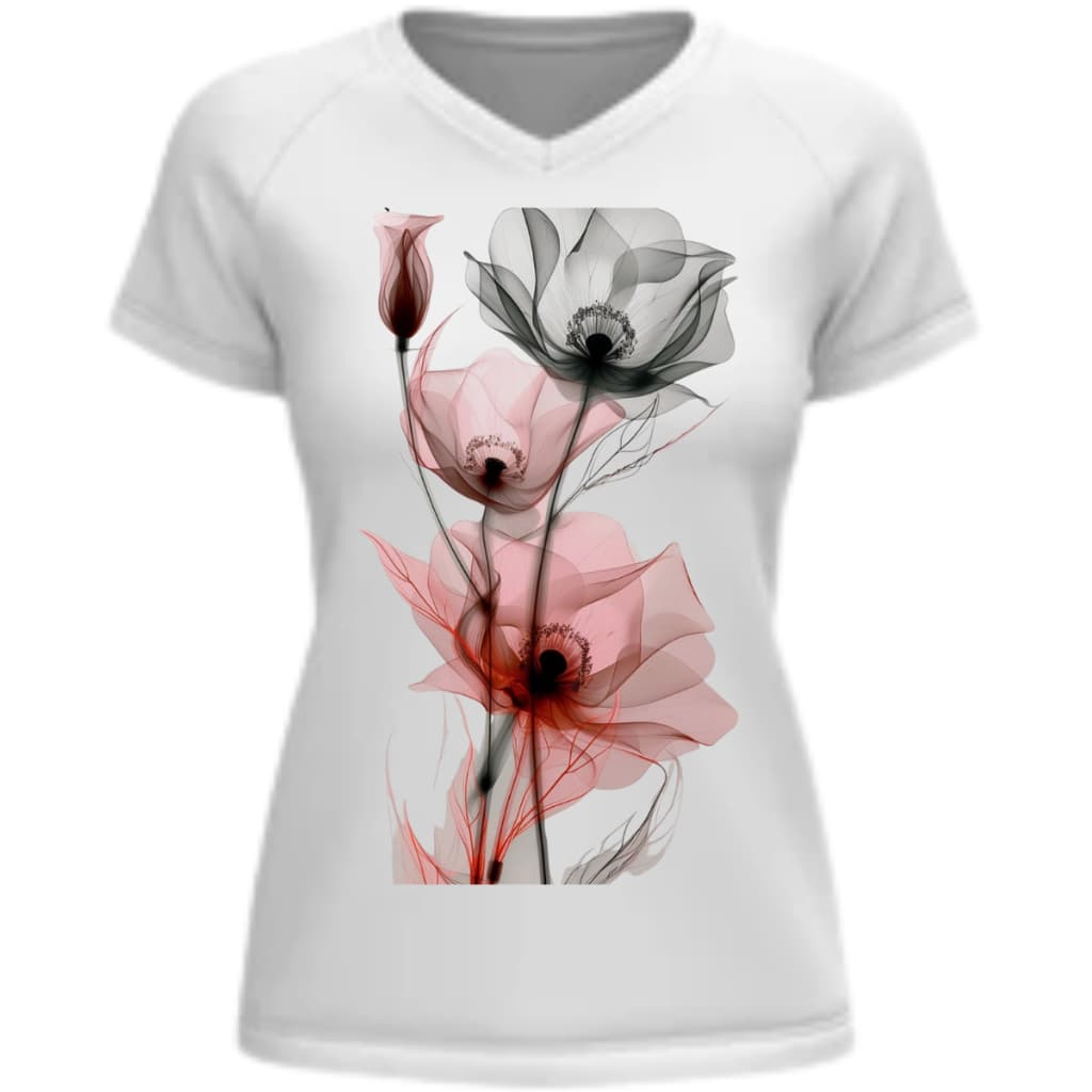 CAMISET, FEMININA, BABY LOOK, FLORAL, ESTAMPA EM DTF TEXTIL.