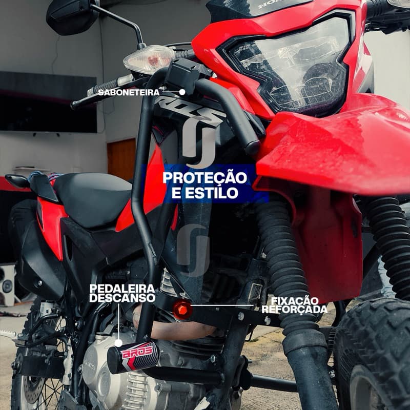 Protetor Carenagem Moto Mata Cachorro Slider Honda Bros Nxr 160 2025 e 2026