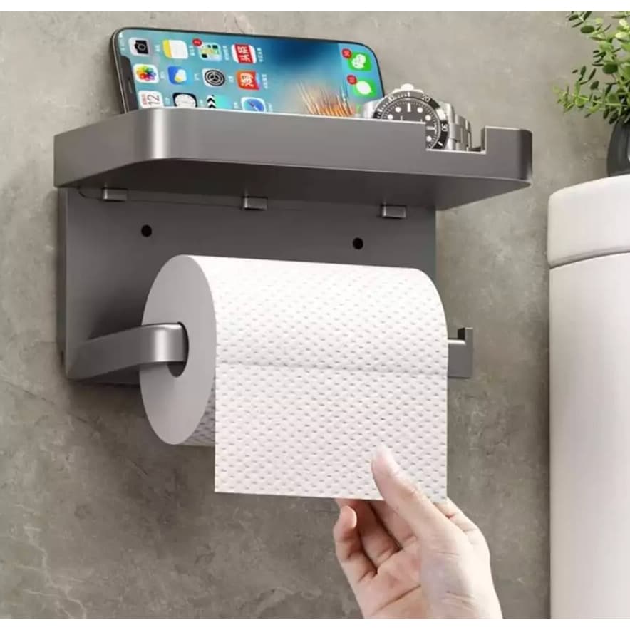 Suporte De Papel Higiênico De Parede Organizador Lenços De Banheiro Para Rolo De Cozinha