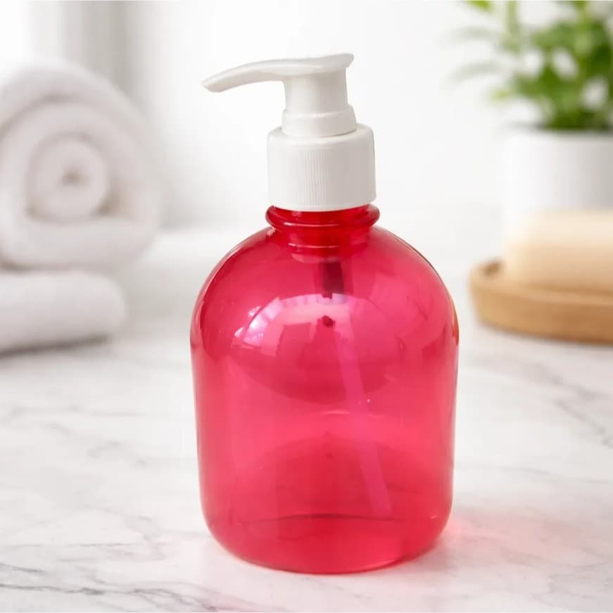 Frasco Pet 480 ml Com Válvula Pump Saboneteira, Álcool Gel, Creme, Cuidados com a Saude