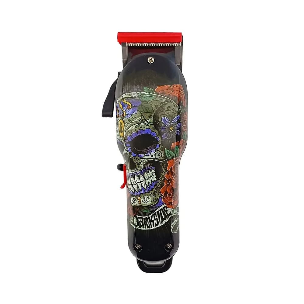 Máquina Cortar Cabelo e Barba Profissional Caveira Hair Barber Kemei Km-735