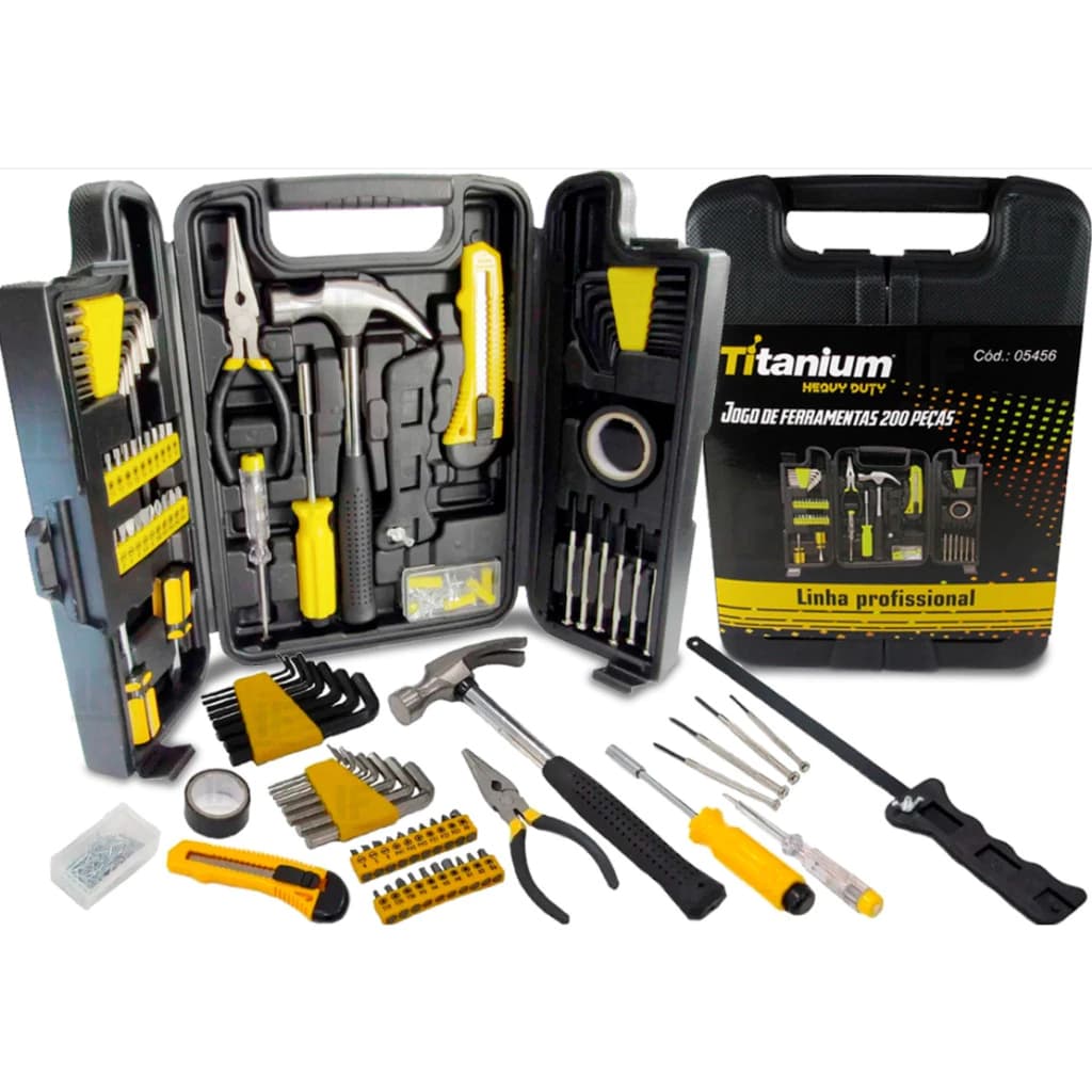 Maleta Ferramenta Completa Kit Manuais Elétricas Organizador Portátil Resistente