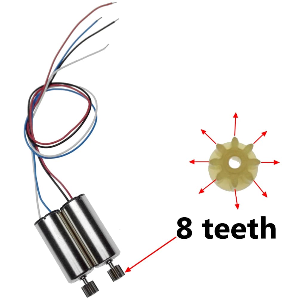 Motor 8 dentes 7X17mm Drone E88 Teng1 E88Pro E99Pro 2 K3 K6 P1 P5 P8 P10  LS-E525 - F185 KF61 XT5  S85  S89 X6Pro M5Pro