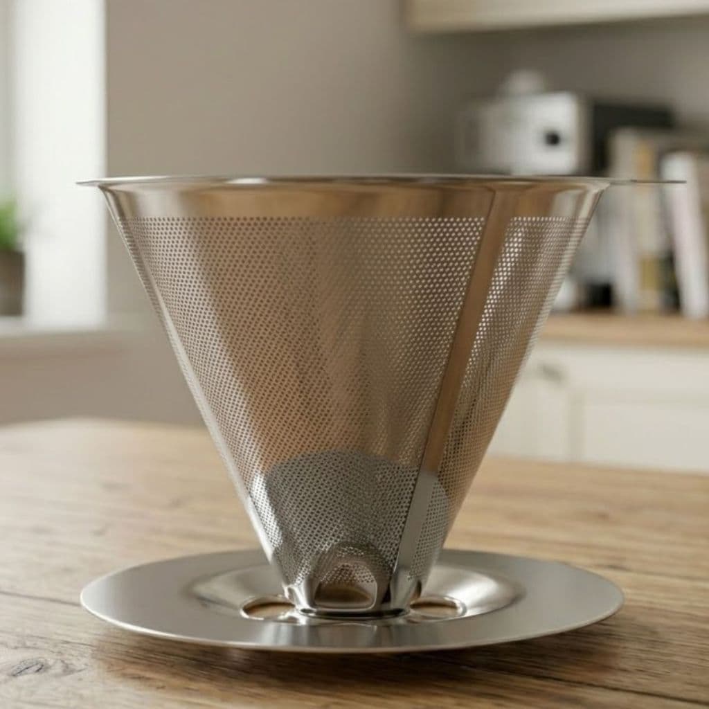 Coador De Café Inox 103 Premium Com Filtro Permanente Reutilizável Fácil De Lavar Durável