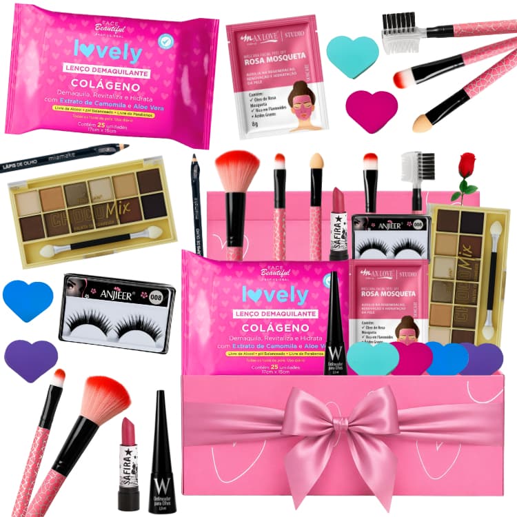 Presente Natal Kit De Maquiagem Completo Filha Adolescente