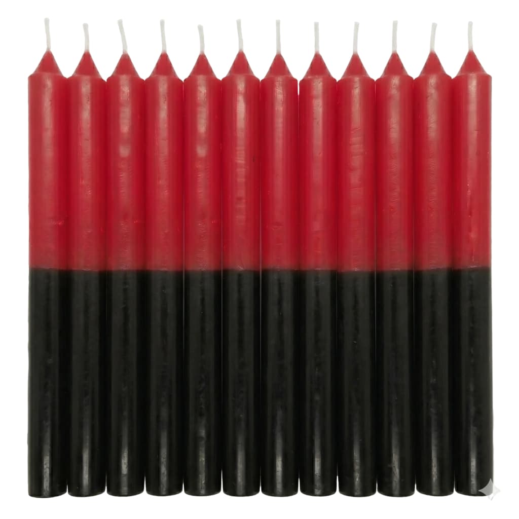 1kg Vela Vermelha E Preta Bicolor Kilo +/-31 Velas Exu Quilo