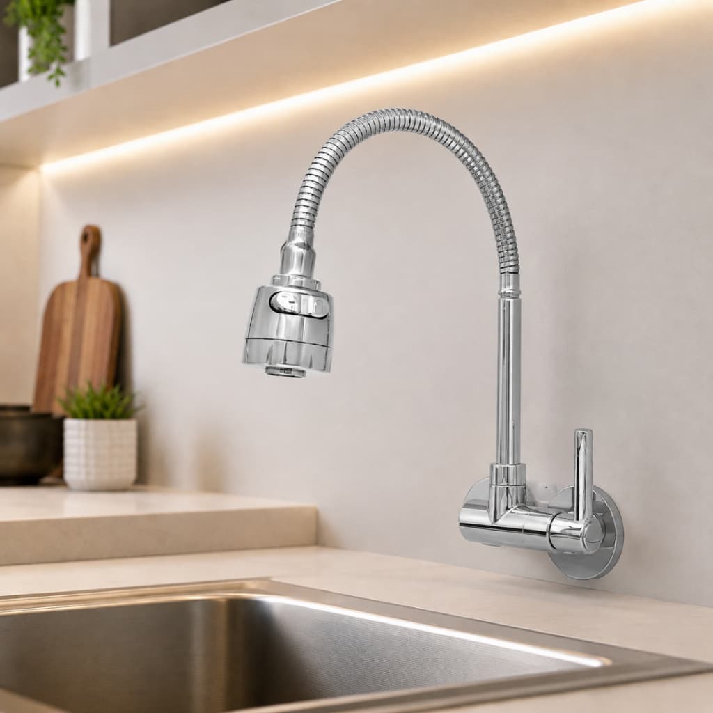 Torneira Gourmet Flexível Golfield 360°  Parede e Bancada | Cromada Premium