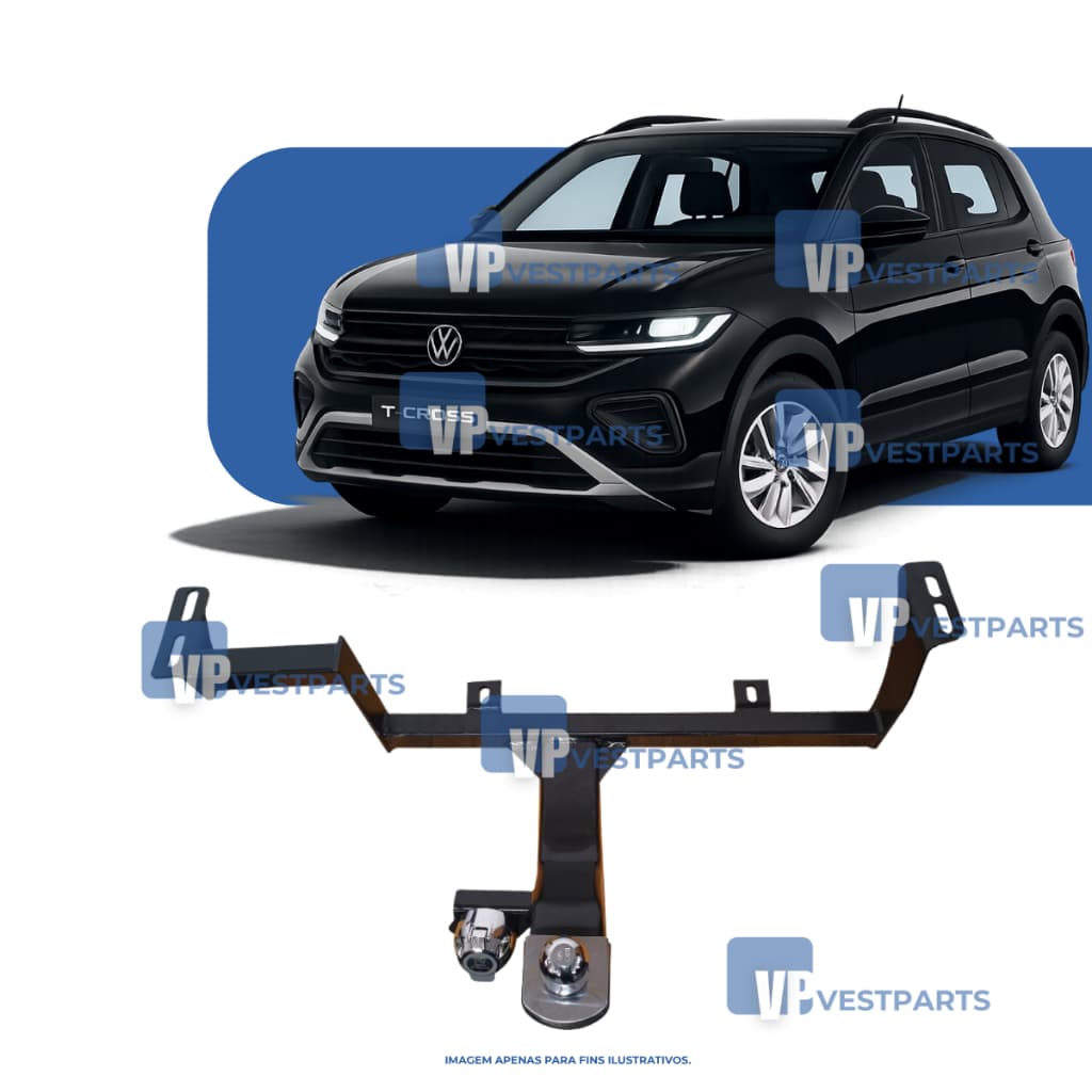 Engate Reboque Original Volkswagen T-Cross 2019 Até 2026 Homologado Premium 500kg