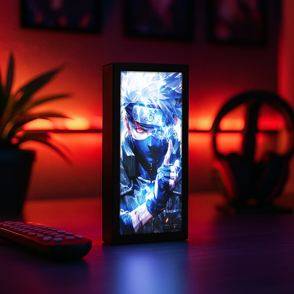 Luminária Gamer Do Anime Naruto Kakashi Hatake Para Setup Gamer e Presente Geek Com LED Bivolt