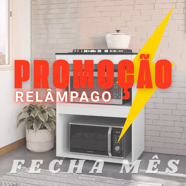 ENVIO IMEDIATO - Balcão Para Cooktop e forno 4 e 5 Bocas Armário de Cozinha Adriana