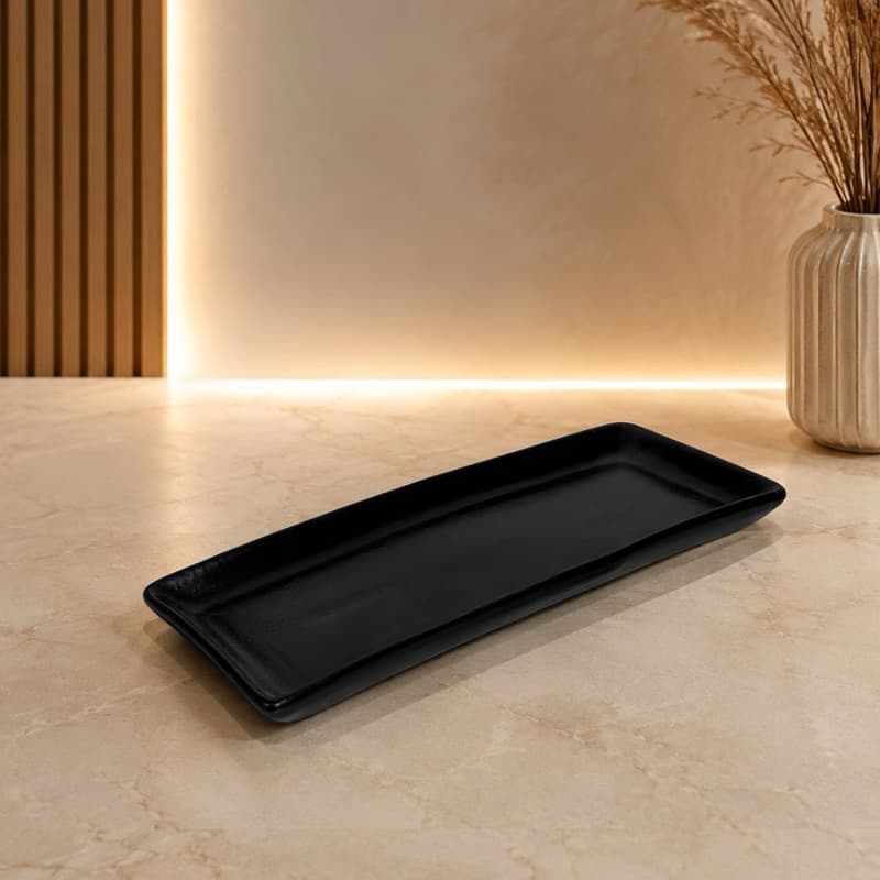 Bandeja Organizadora Retangular P/ Penteadeira Ceramica Esmaltada para Banheiro e Lavabo Decoração Casa.