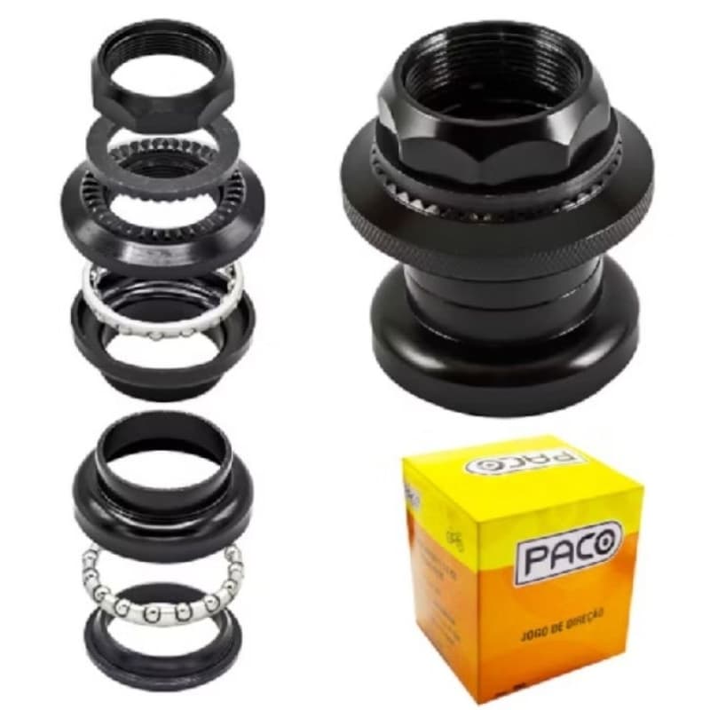 Movimento de direção jogo caixa stander rosca 22.2 com trava standard bicicleta bike e paco completo