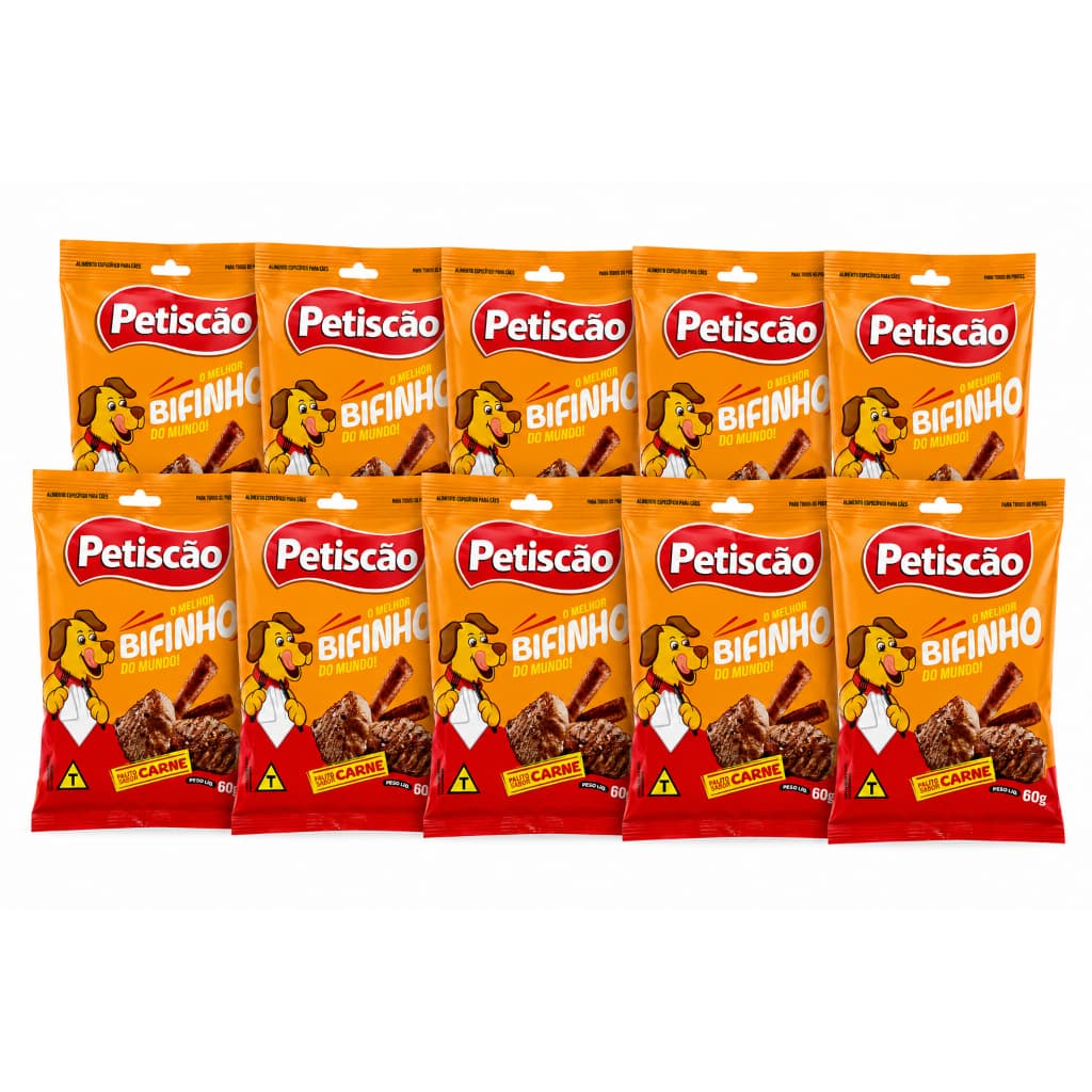 Kit 10 Petisco 60g Para seu pet