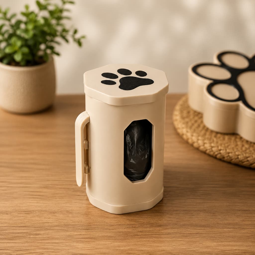 Porta Saquinho Higiênico Pet Cata Caca para Cachorro e Gato com Clipe para Passeio
