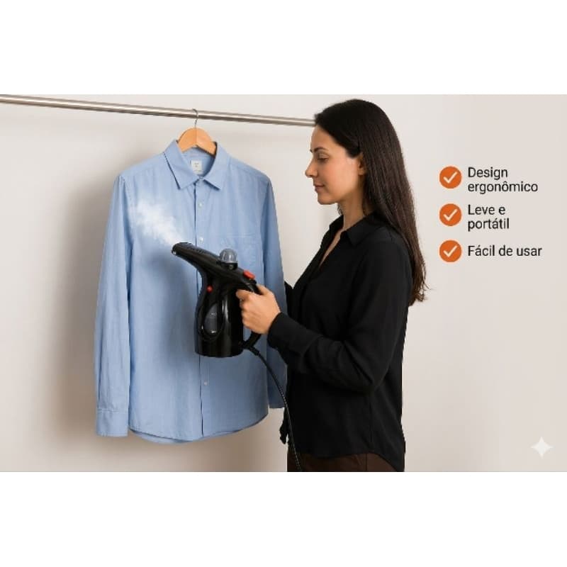 Passadeira A Vapor Portátil 127V 800W Desamassa Roupas