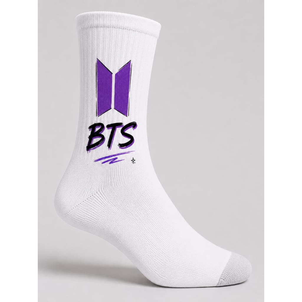 Meia Cano Alto BTS K-Pop Poliamida