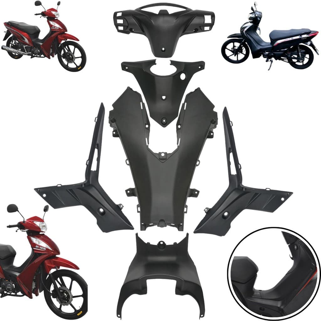 CARENAGEM INTERNA COMPLETA  SHINERAY JET 50 JET 49 (5 PEÇAS)