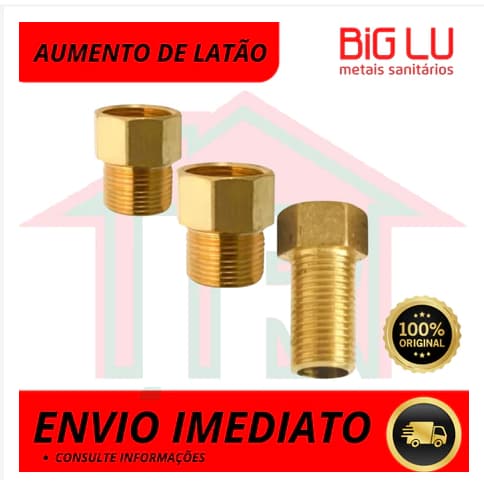 Extensor Aumento Prolonfador de Torneira Latão Curto, Médio , Longo Amarelo 1/2 X 1/2