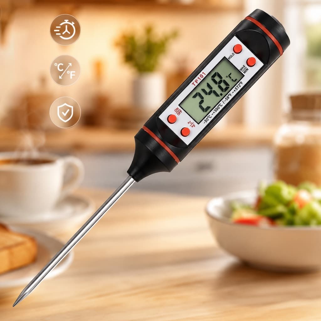 Termômetro Culinário Digital Espeto Alta Precisão De Cozinha Leitura Instantânea