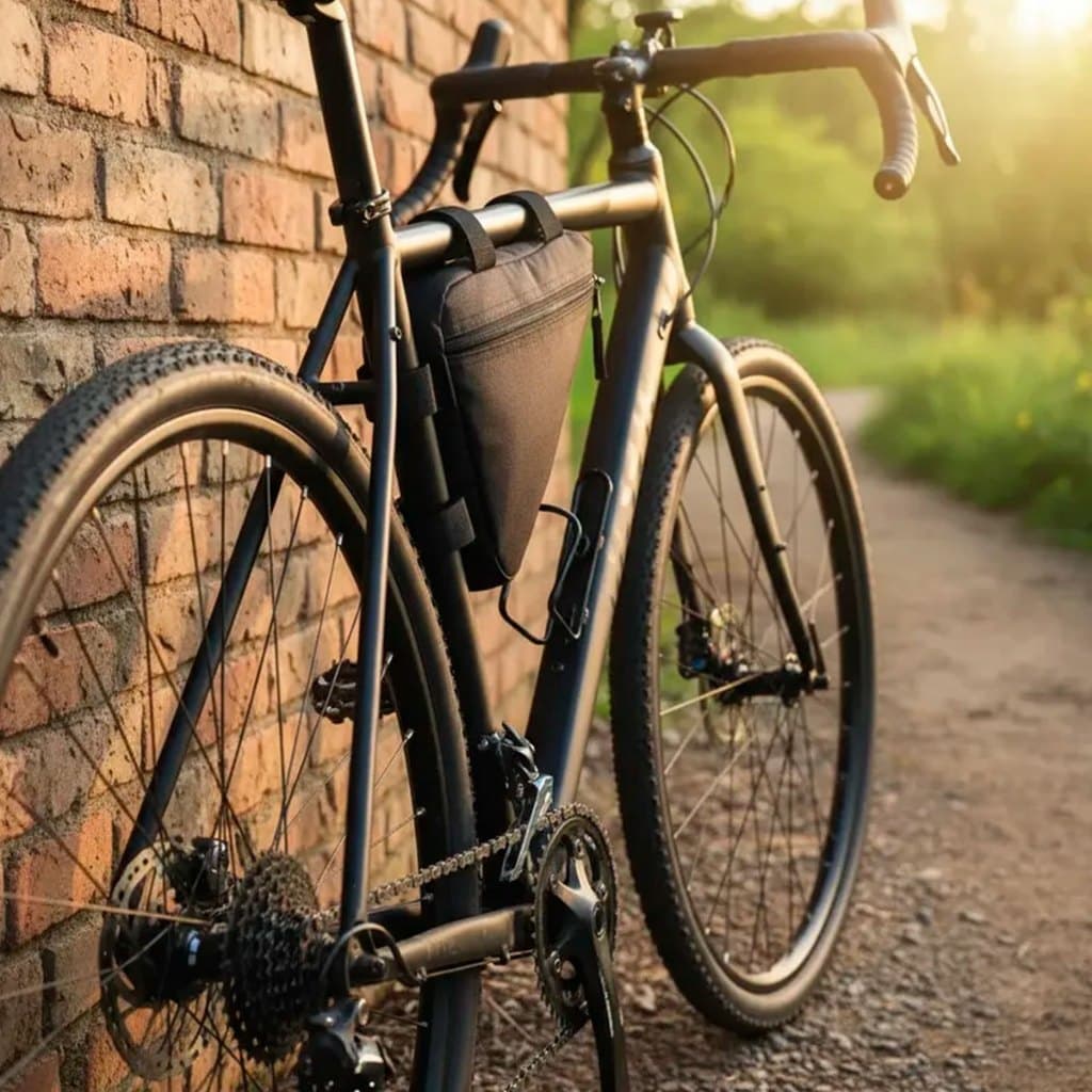 Bolsa de quadro para bike portátil resistente á água ideal para leva documentos, dinheiro, celular, e chaves