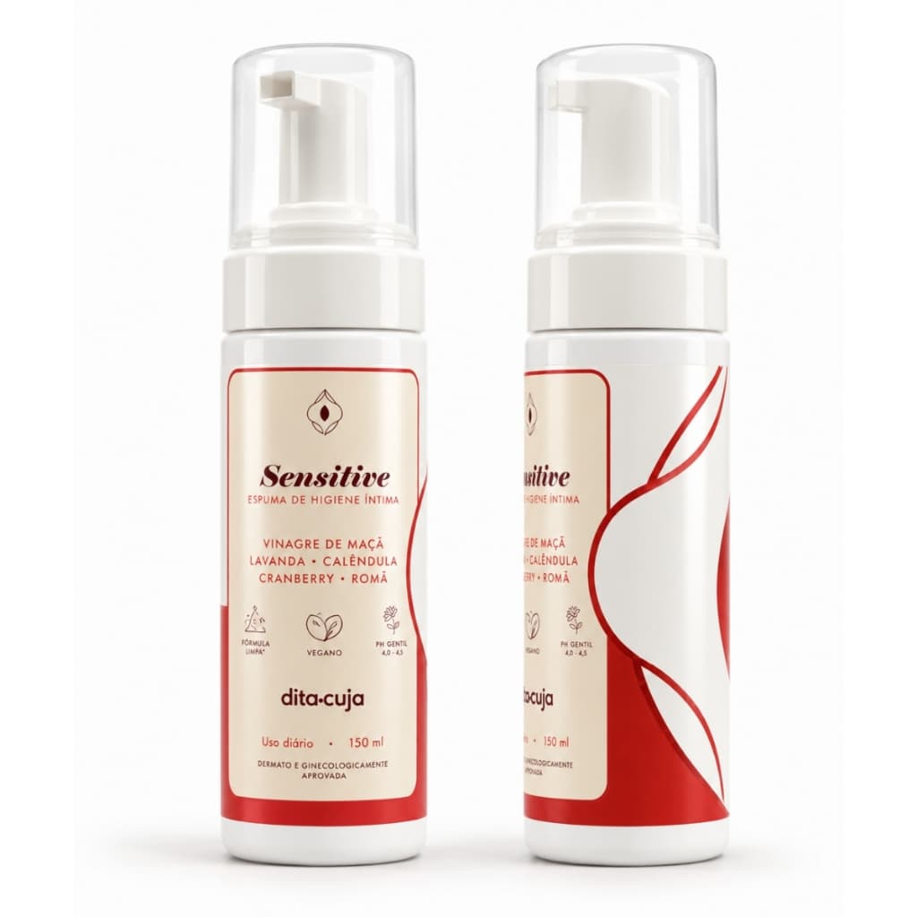 Dita Cuja, 2x Espuma de Higiene Íntima SENSITIVE 150mL | Limpeza Suave, Hidratação e pH Equilibrado