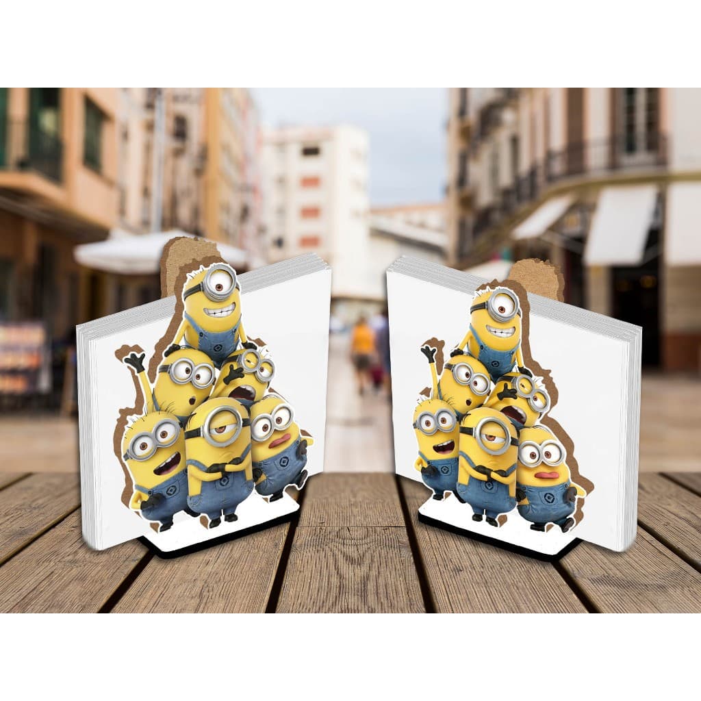 Kit 10 Centro de Mesa Porta Guardanapo Minions