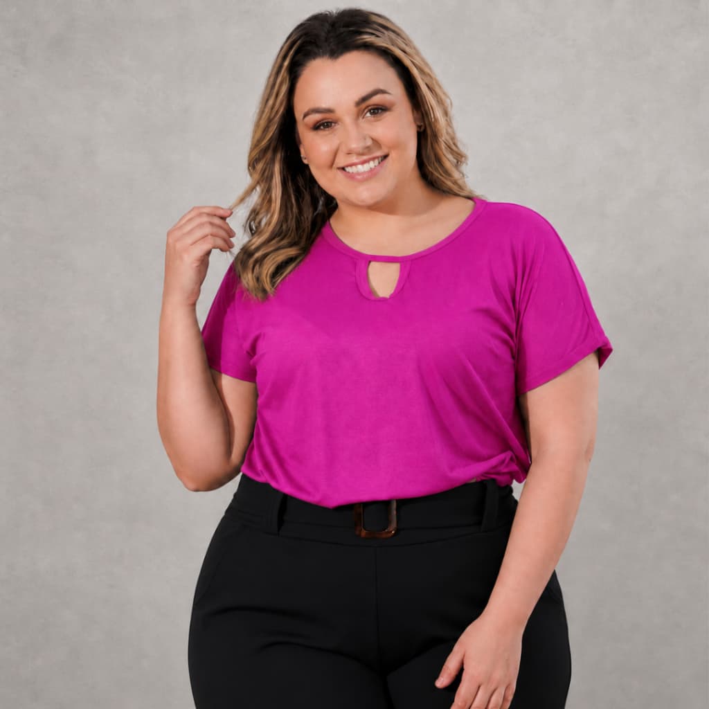 Blusa Plus Size Feminina Viscolycra