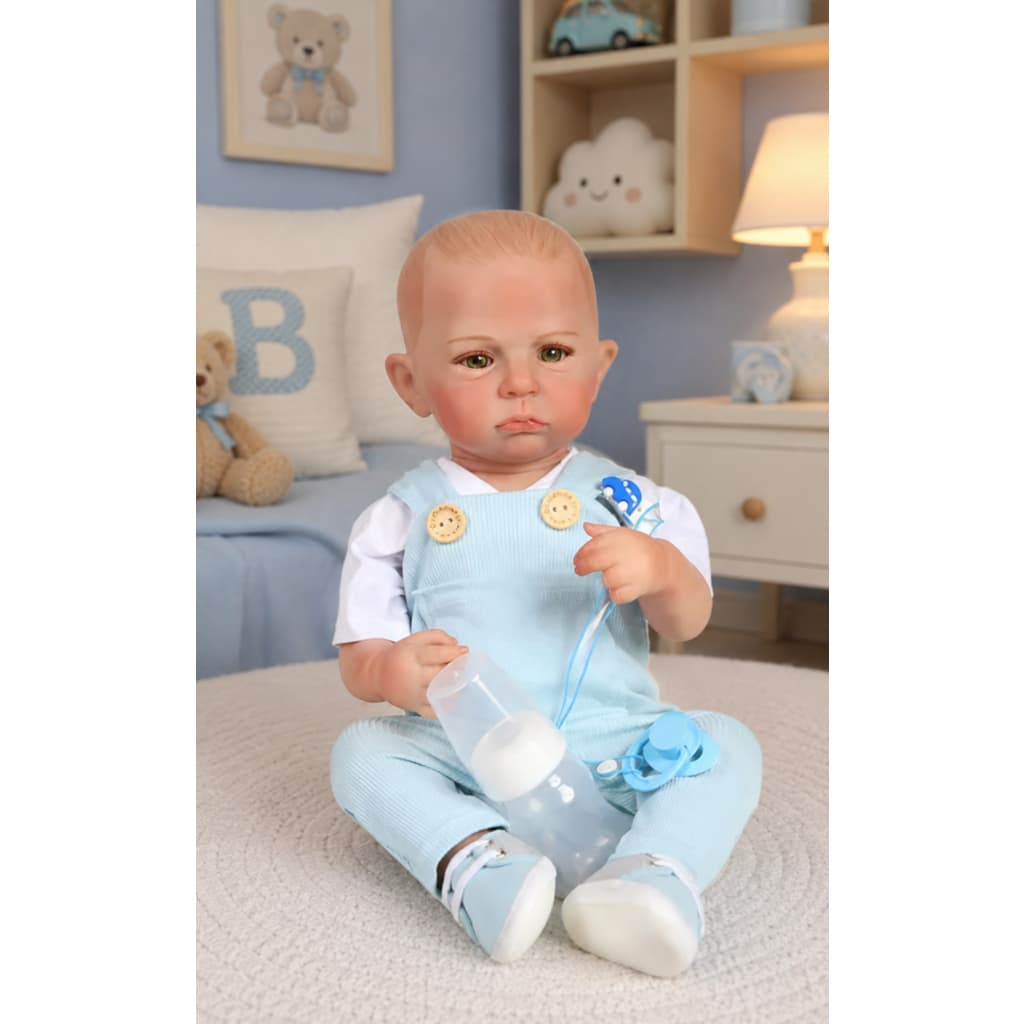 Bebê Reborn Menino Lorenzo Corpo de Silicone Pintura Realsita Mundo Kids
