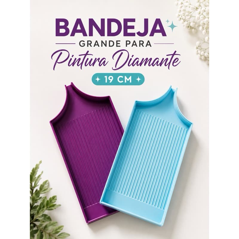 kit pintura diamantes bandejas mega! 19cm 2 unidades