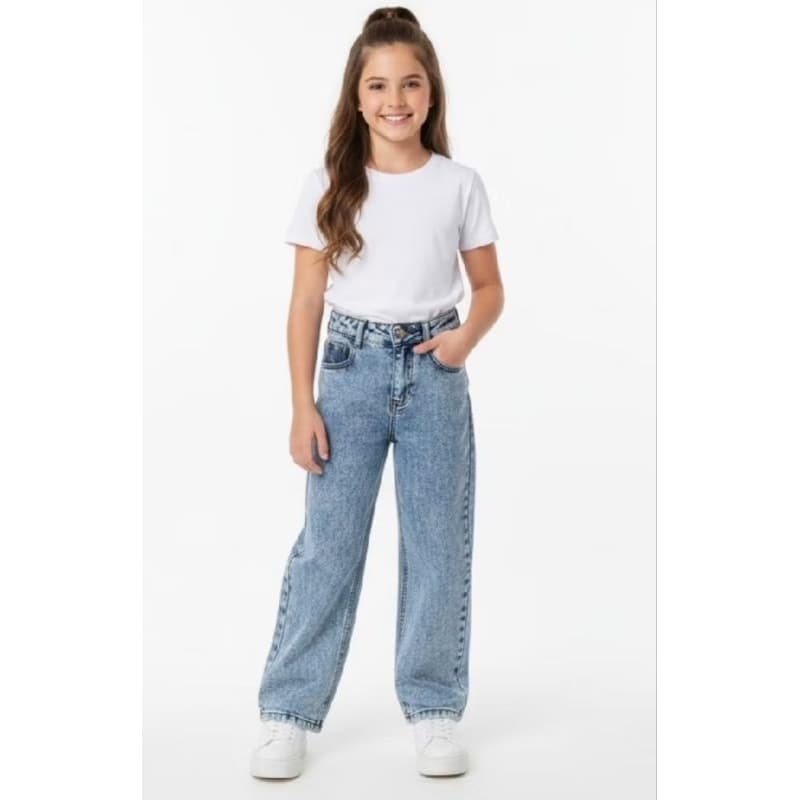 calça jeans marmorizada infantil  calça grafite básica menina  no tamanho 4 6 8 calça flare menina calça wide leg menina