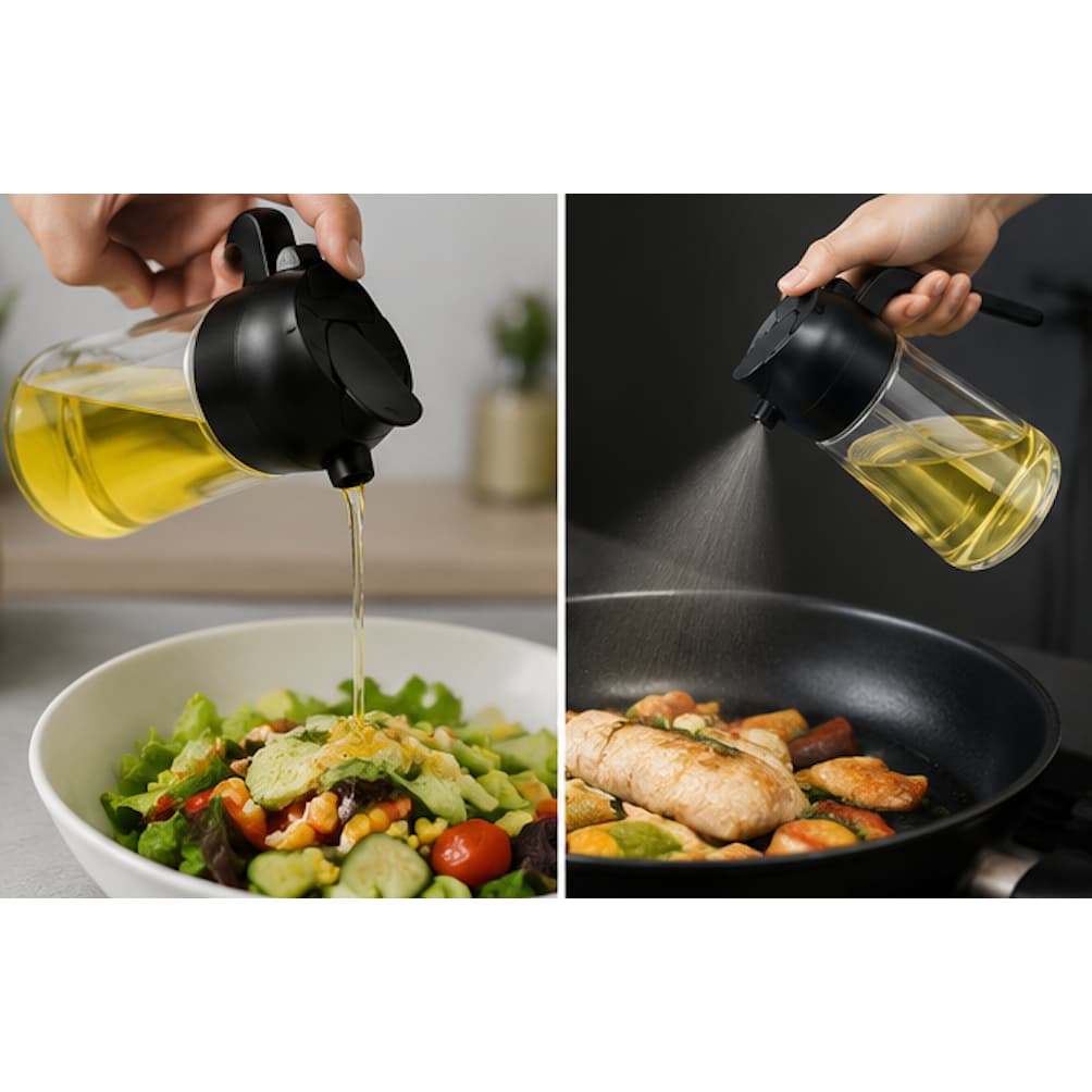 Borrifador Azeite Vinagre Vidro Dosador 470ml Pratico Estilo Cozinha Sortida