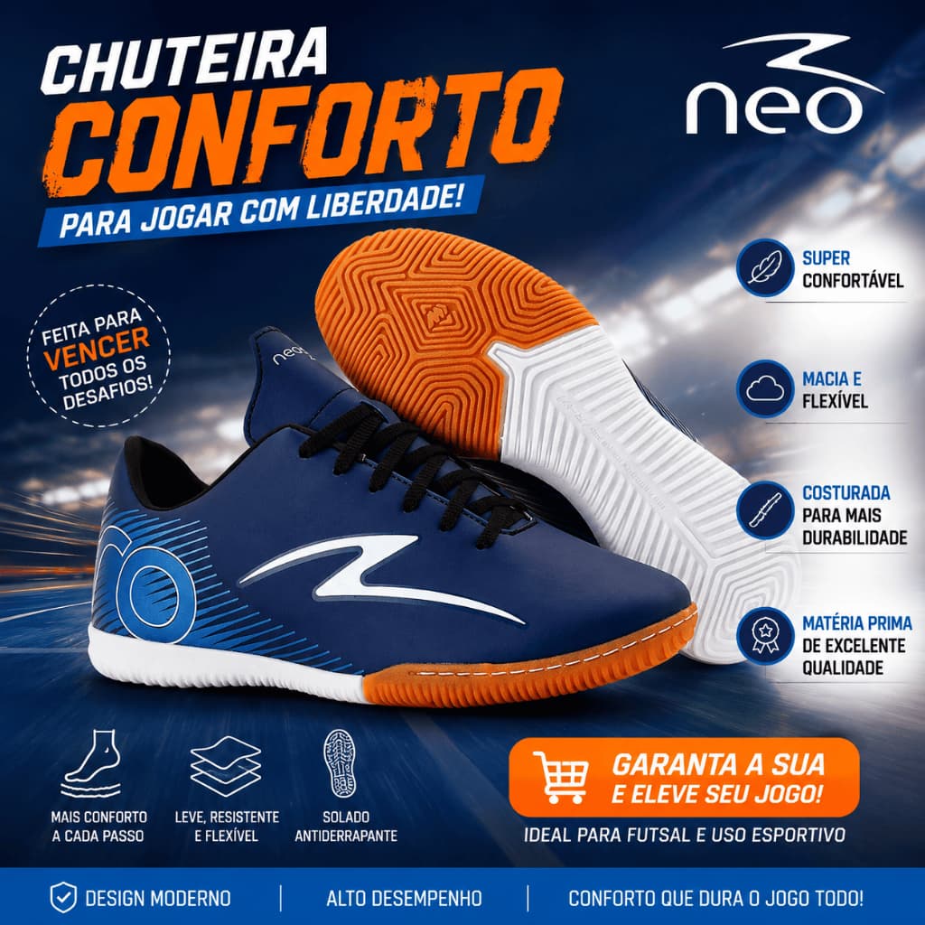 Tênis futsal Masculino Feminino Casual Confortável Chuteira Futsal Para Salão Leve Flexivel