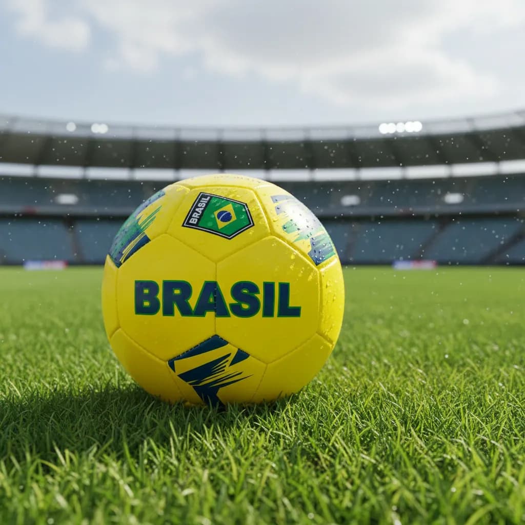 Bola De Futebol Campo Seleção Brasil Nº 5 Amarela Resistente