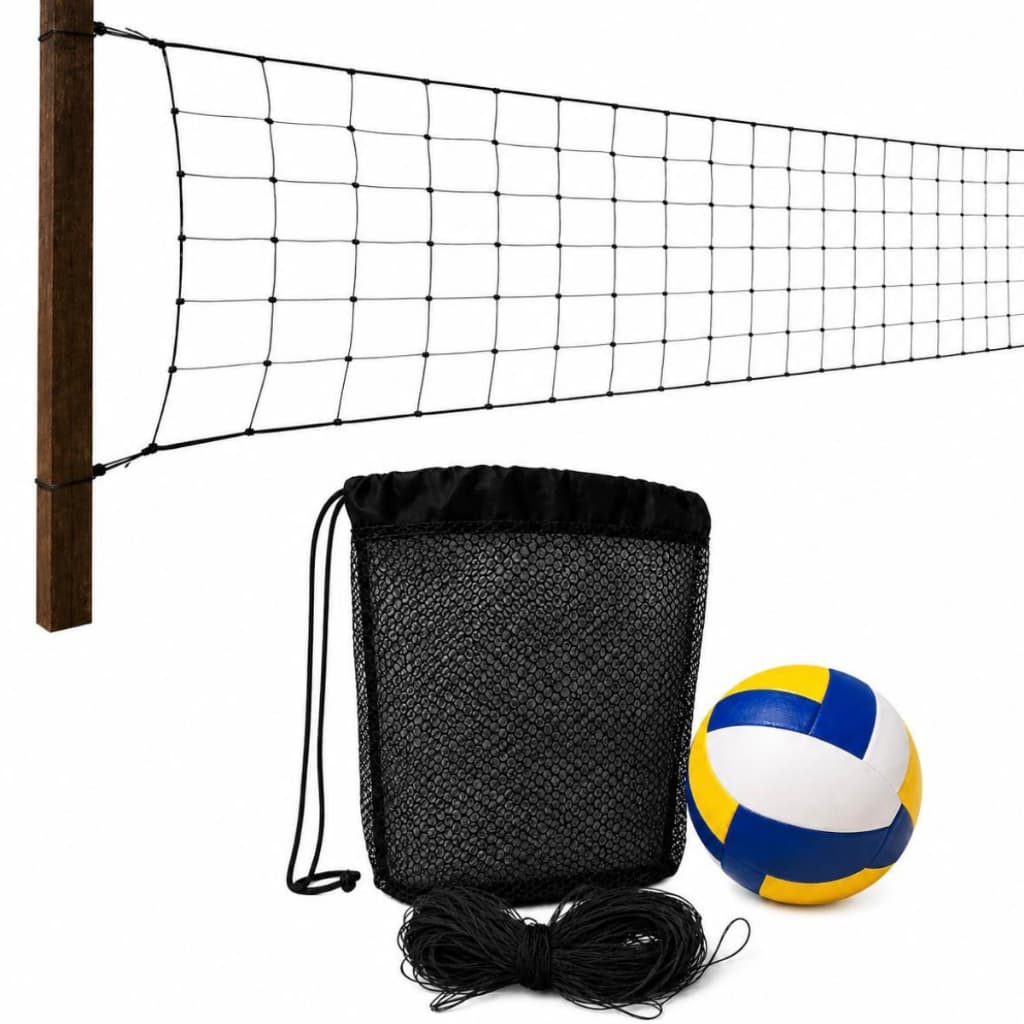 Kit Volei Lazer Bola + Rede 5 Metros Sem Faixa Praia Piscina Recreação