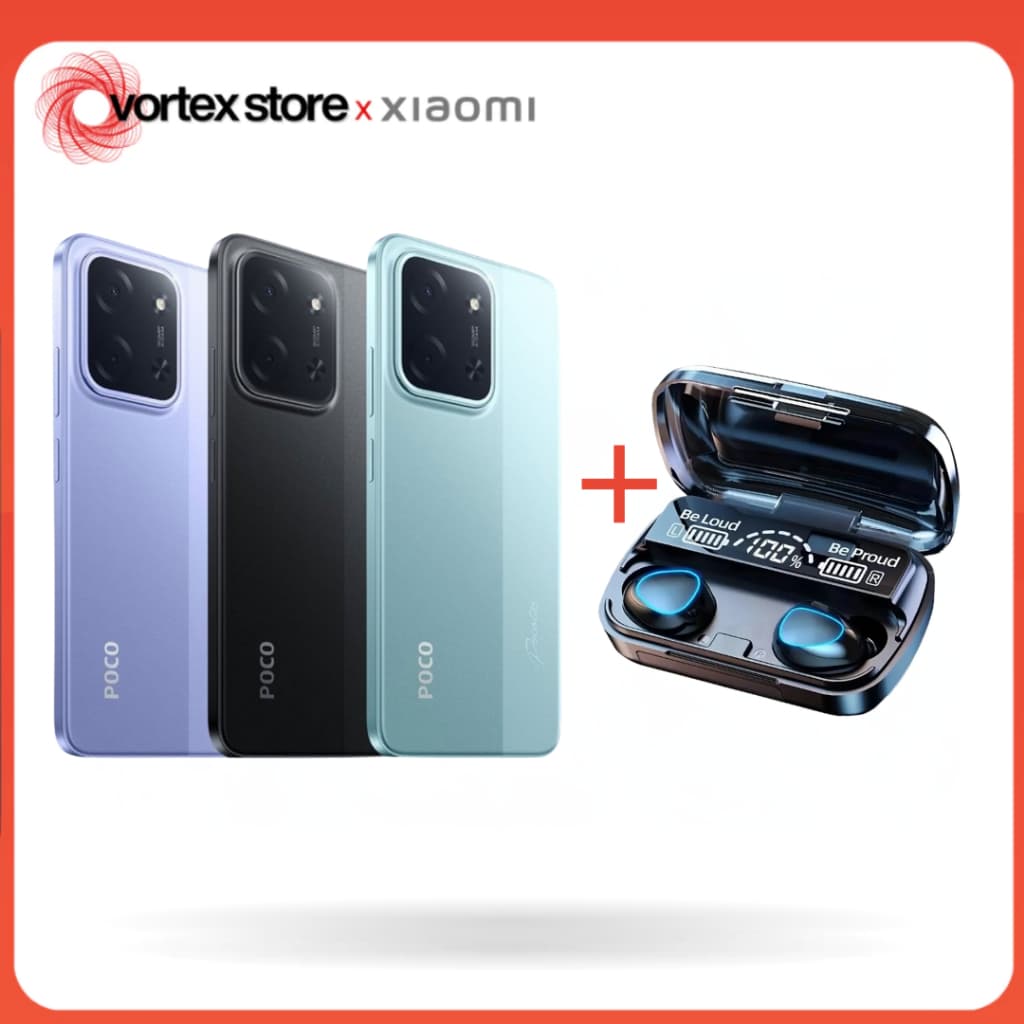 Xiaomi POCO C85 4G (Versão Global) Android15 Tela 6.9” 120Hz Bateria 6000mAh Carga Rápida(Kit: celular + fone de ouvido)
