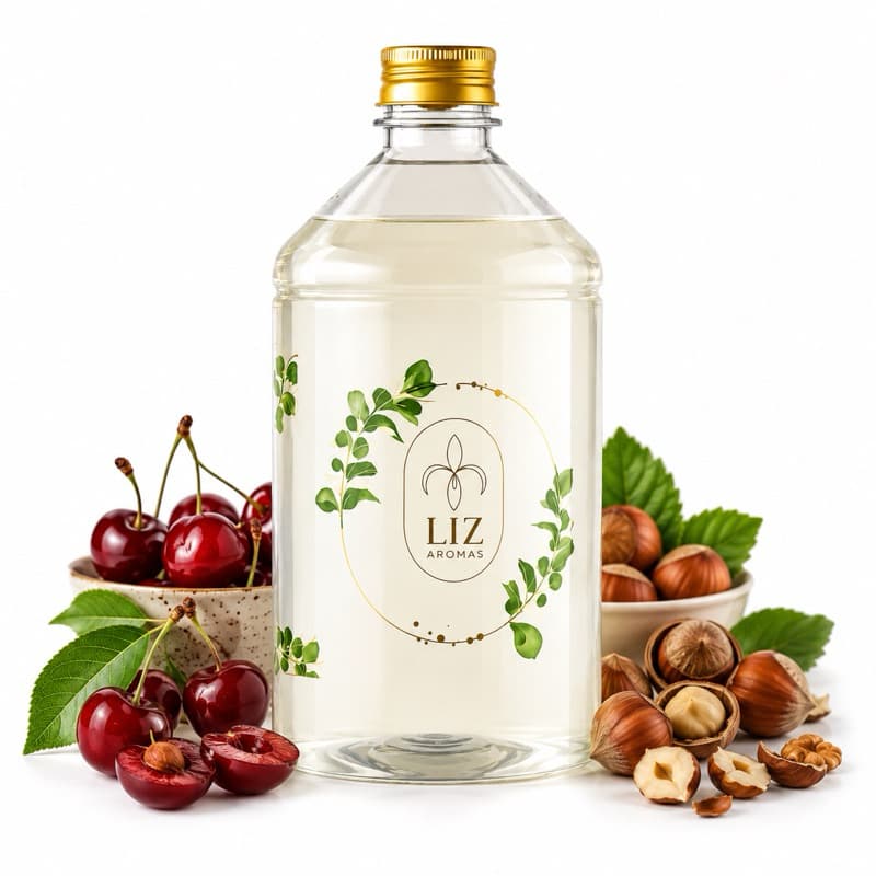 Refil difusor Cereja e Avela aromas  aromatizador de Ambiente 1 Litro
