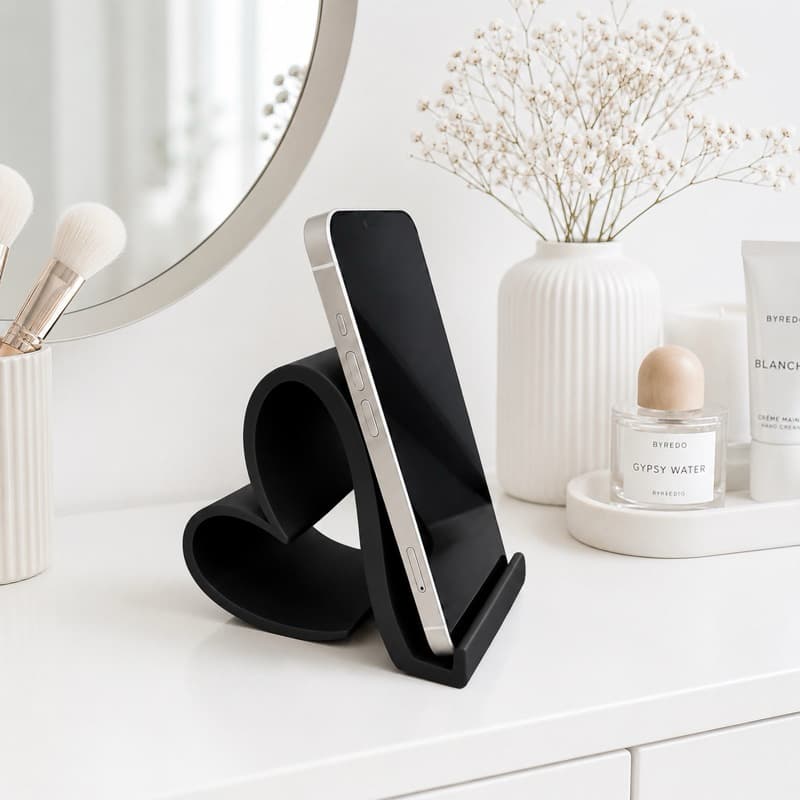 Suporte de Celular Coração Decorativo | Porta Celular Mesa | Presente Criativo | Impressão 3D