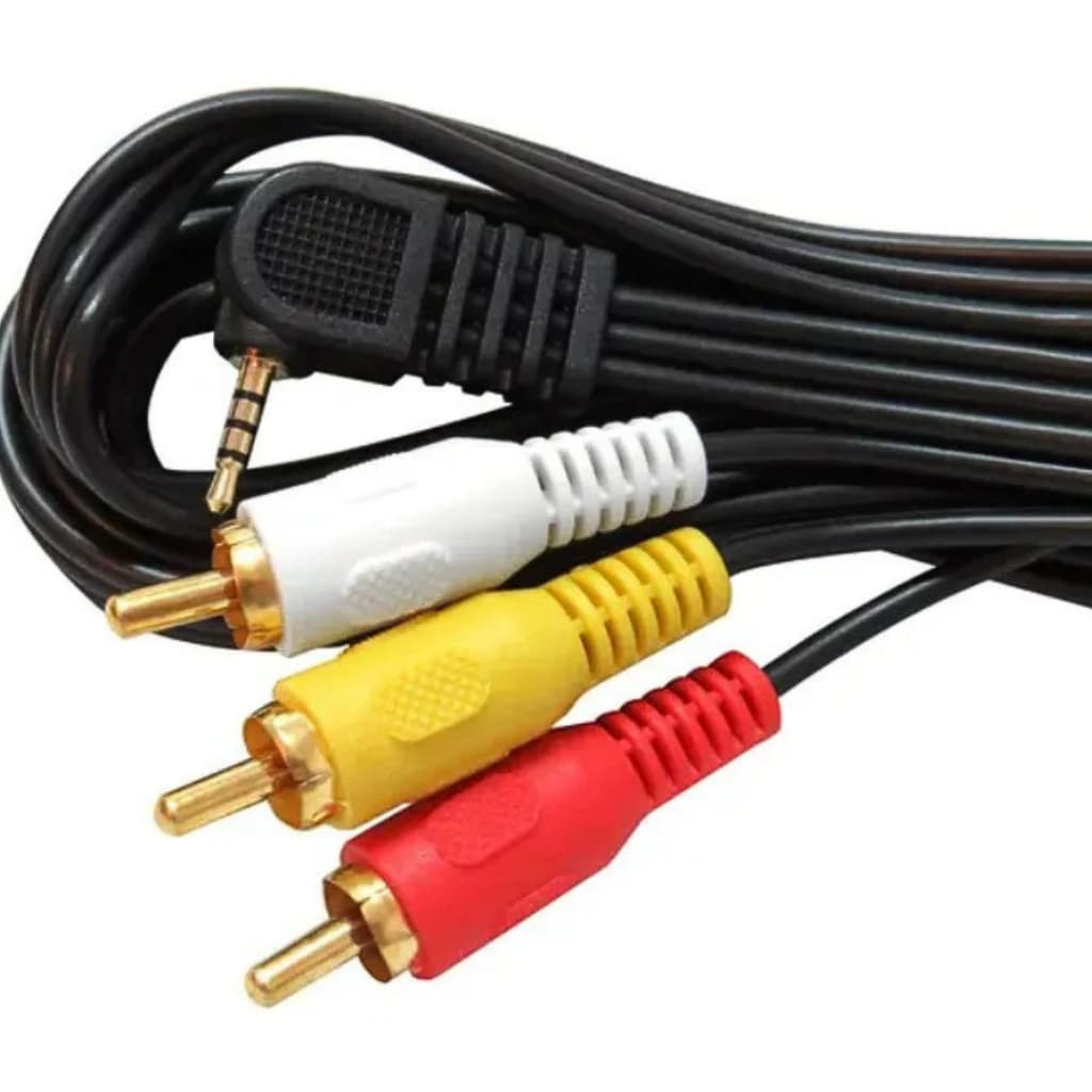 Cabo P1 Estéreo 4C x 3 RCA Macho 1,80 dourado MXT