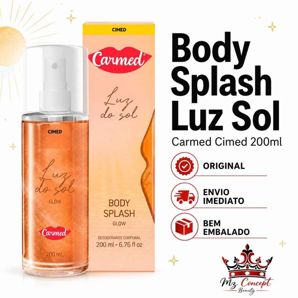Body Splash Carmed Luz Sol Cimed 200ml Perfume Corporal Original Glow