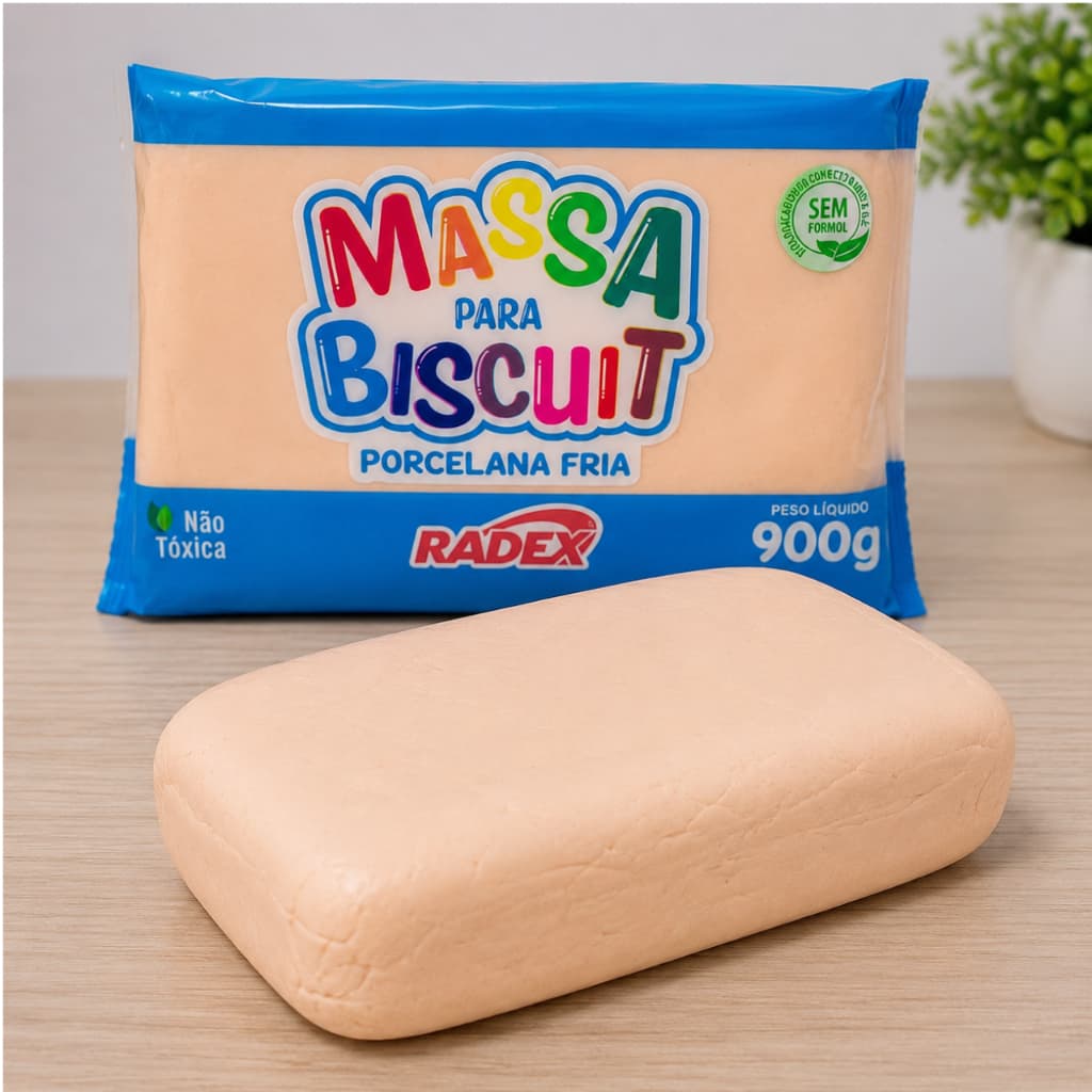 Massa P/biscuit 900g Natural Radex Un